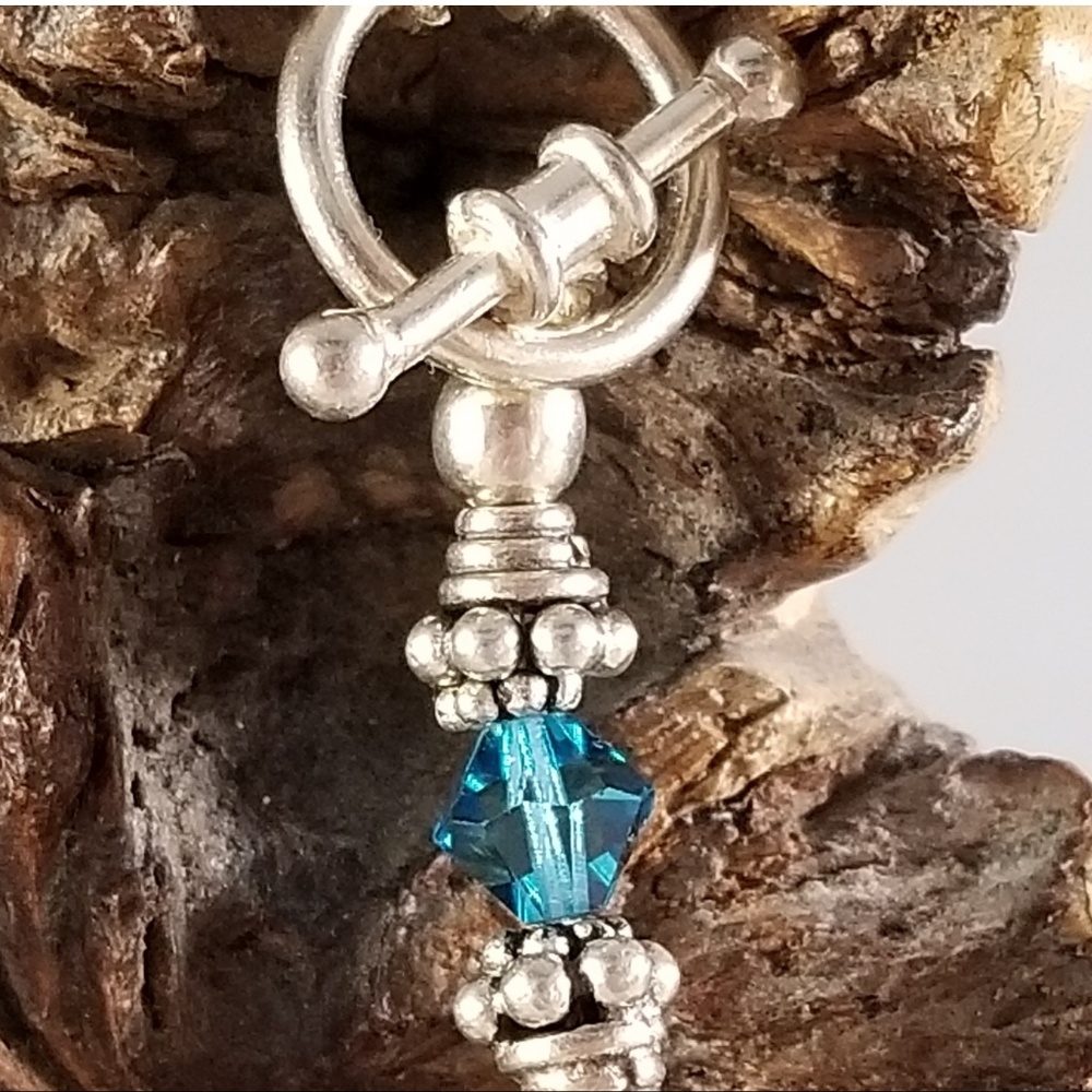 Sterling Silver and Swarovski Bracelet - Picture 4 of 7